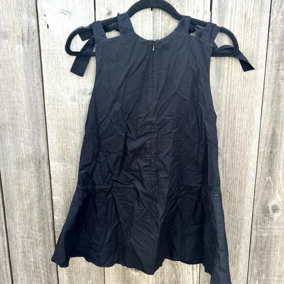 Fabiana Pigna | Beatrice Blouse Peplum Top Tie Shoulder Coquette Black Size S - Picture 5 of 6